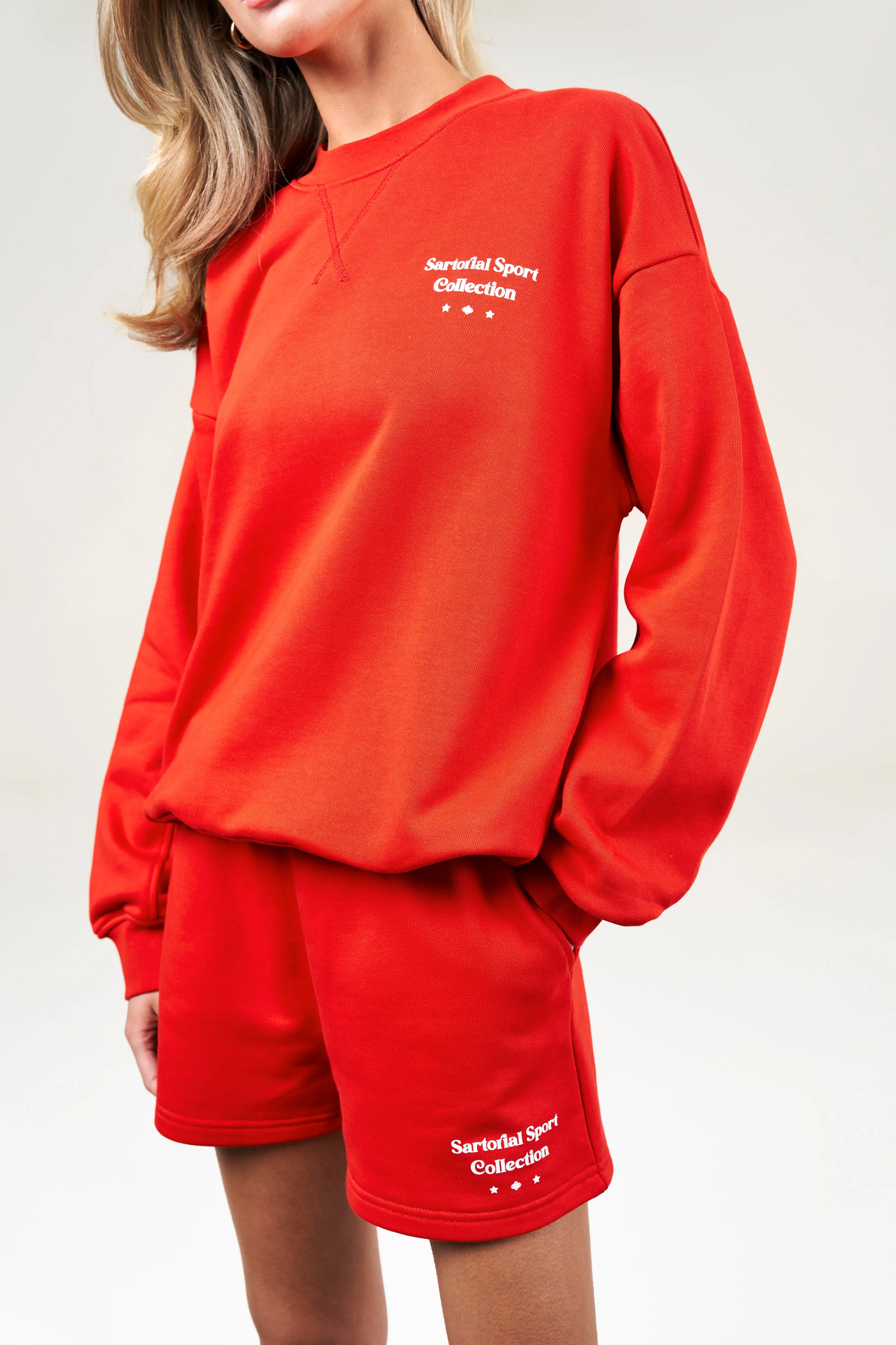 SARTORIAL SPORT GRAPHIC SWEATSHIRT - RED