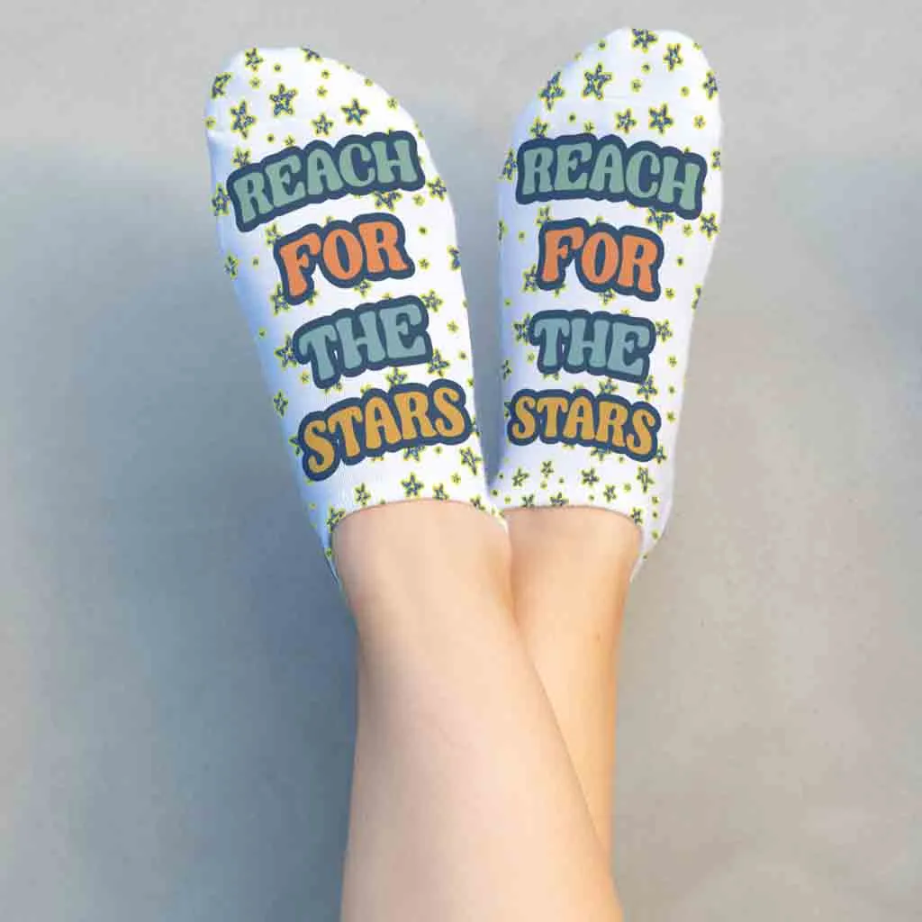 Self Motivation Socks - Reach for the Stars No Show Socks