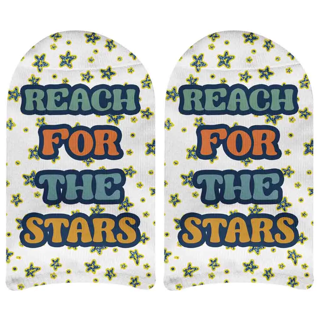 Self Motivation Socks - Reach for the Stars No Show Socks