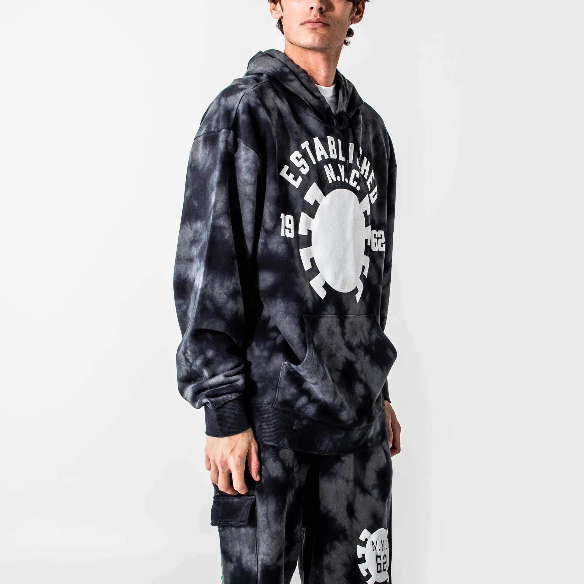 Spider-man EST 1962 NYC Cloud Wash Hoodie and Shorts Lounge Set