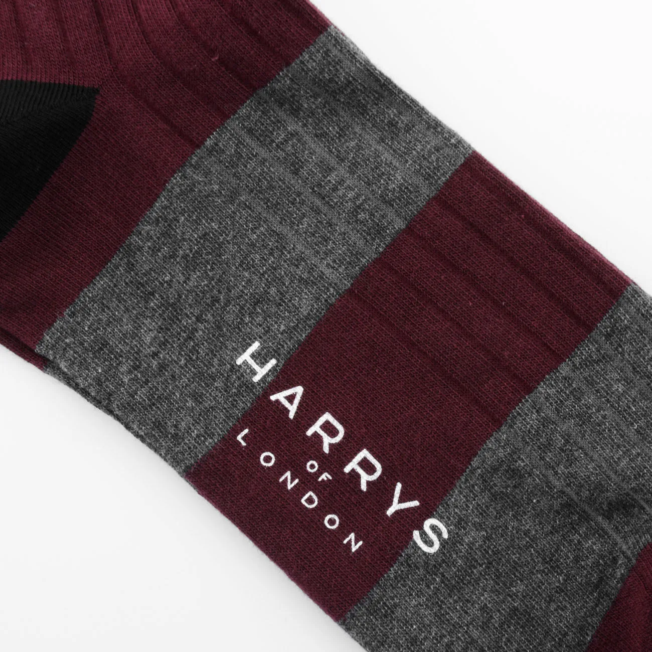 Striped Sock Cotton Burgundy