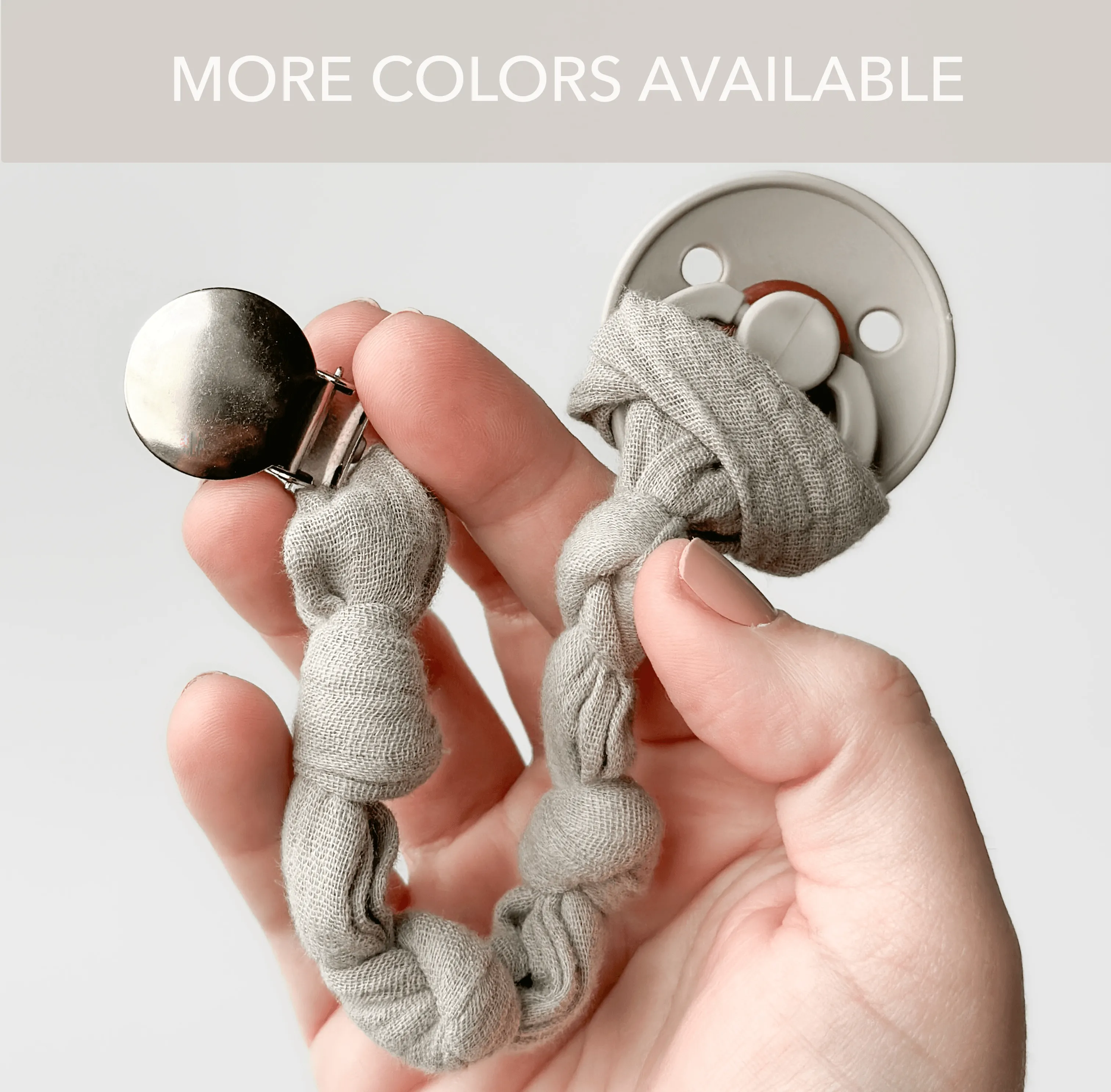 The Knotty Pacifier Clip / Many Colors Available