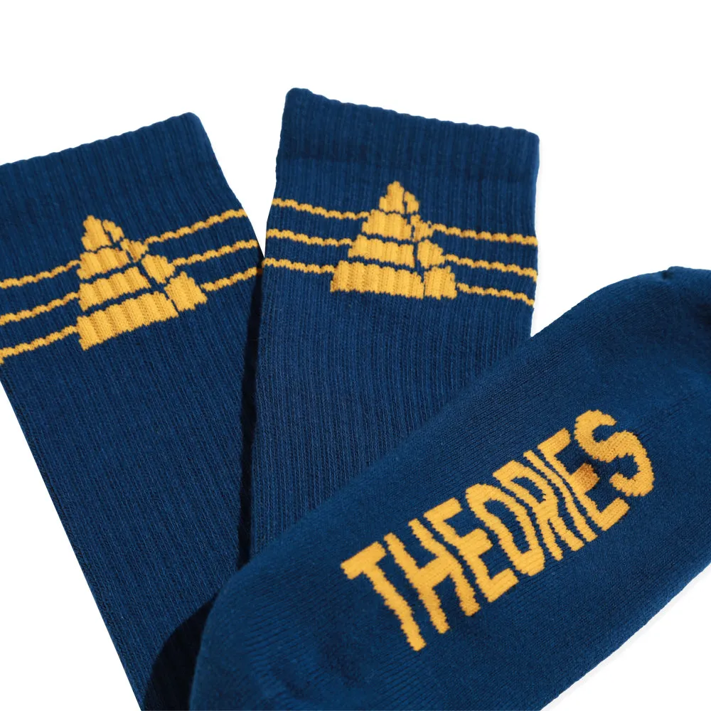 Theories Hoosier Crew Sock Navy