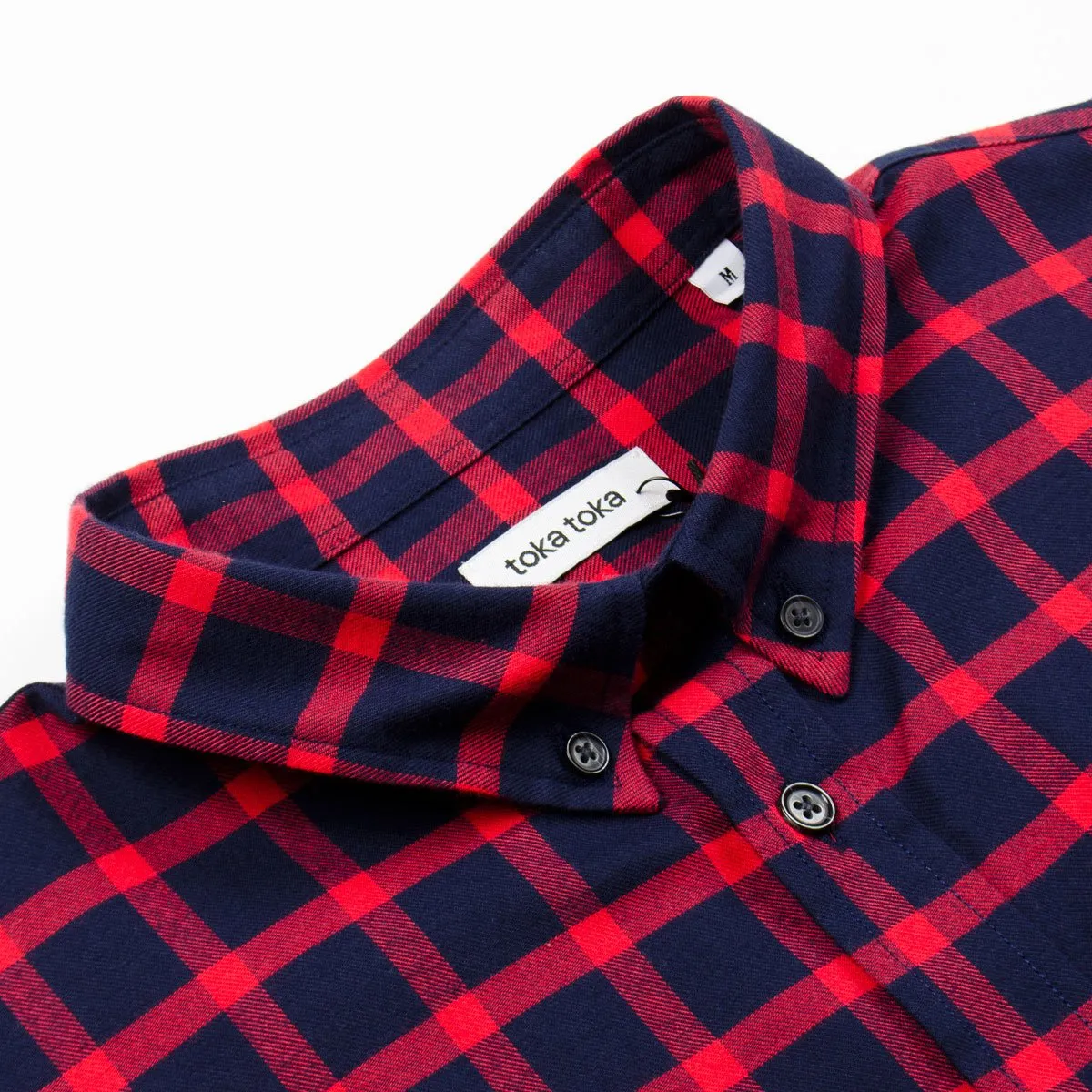 Toka Toka - Peter Check Shirt - Navy / Red