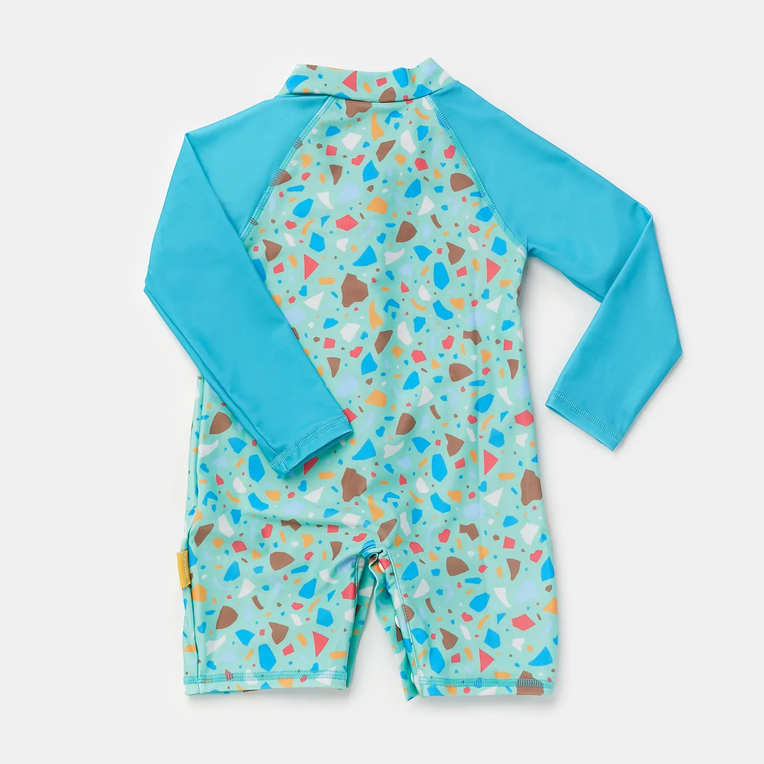 Tyoub Long Sleeve Sunsuit Recycled Ocean Glass Aqua-Green Kids