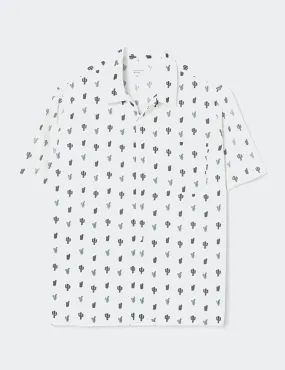 Universal Works Cactus Print Road Shirt - White