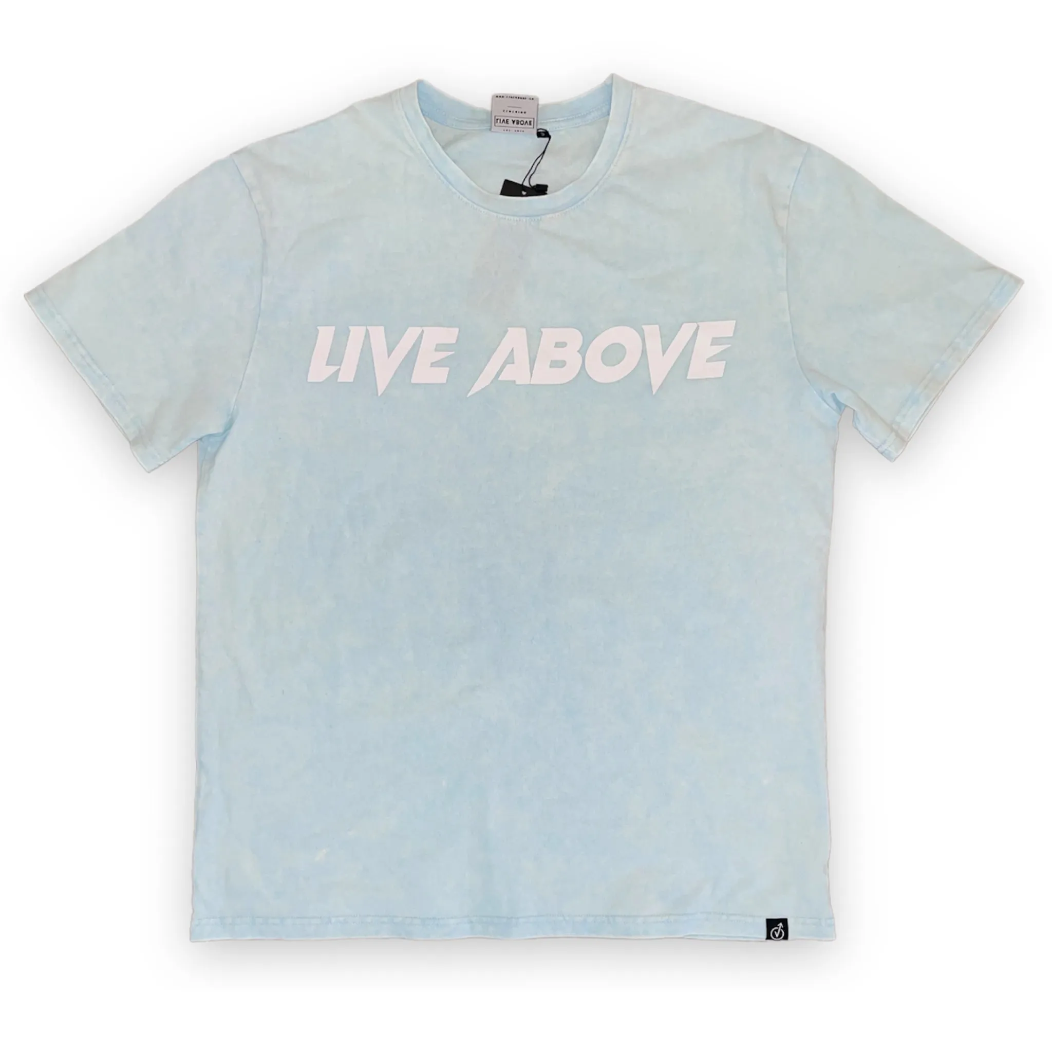 Vintage Oversized Rockstar tee- Pale Blue