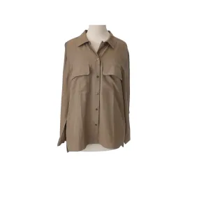 Warehouse Khaki Front-pocket Collared Shirt | Gently Used |