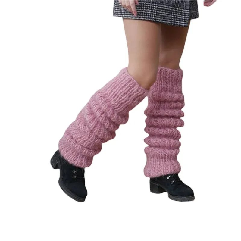 Women's Casual Y2K Knitted Leg Warmers Fashion Solid Color Overknee Socks